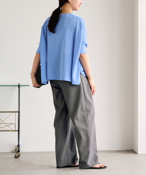 FRAMeWORK（フレームワーク）の「≪追加≫撥水強撚PEバレルパンツ（スラックス・レディース・チャコールグレー/ネイビー・40/38/36）」の13枚目の写真