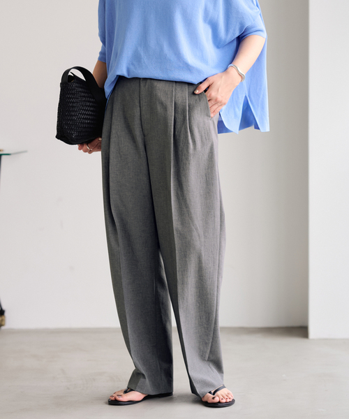 FRAMeWORK（フレームワーク）の「≪追加≫撥水強撚PEバレルパンツ（スラックス・レディース・チャコールグレー/ネイビー・40/38/36）」の14枚目の写真