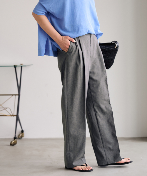 FRAMeWORK（フレームワーク）の「≪追加≫撥水強撚PEバレルパンツ（スラックス・レディース・チャコールグレー/ネイビー・40/38/36）」の16枚目の写真