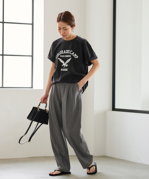 FRAMeWORK（フレームワーク）の「≪追加≫撥水強撚PEバレルパンツ（スラックス・レディース・チャコールグレー/ネイビー・40/38/36）」の19枚目の写真