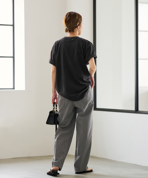 FRAMeWORK（フレームワーク）の「≪追加≫撥水強撚PEバレルパンツ（スラックス・レディース・チャコールグレー/ネイビー・40/38/36）」の20枚目の写真