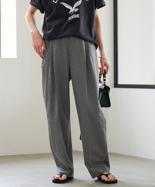 FRAMeWORK（フレームワーク）の「≪追加≫撥水強撚PEバレルパンツ（スラックス・レディース・チャコールグレー/ネイビー・40/38/36）」の21枚目の写真