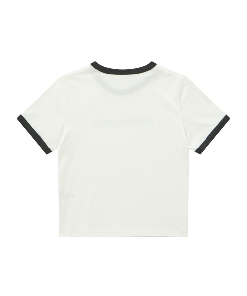 COVERNAT（カバーナット）の「ウィメンズクーパー ロゴ リンガー Tシャツ オフホワイト（Tシャツ/カットソー・レディース・その他・LARGE/WS/WM）」の2枚目の写真