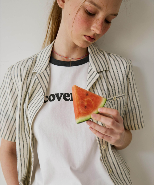 COVERNAT（カバーナット）の「ウィメンズクーパー ロゴ リンガー Tシャツ オフホワイト（Tシャツ/カットソー・レディース・その他・LARGE/WS/WM）」の4枚目の写真