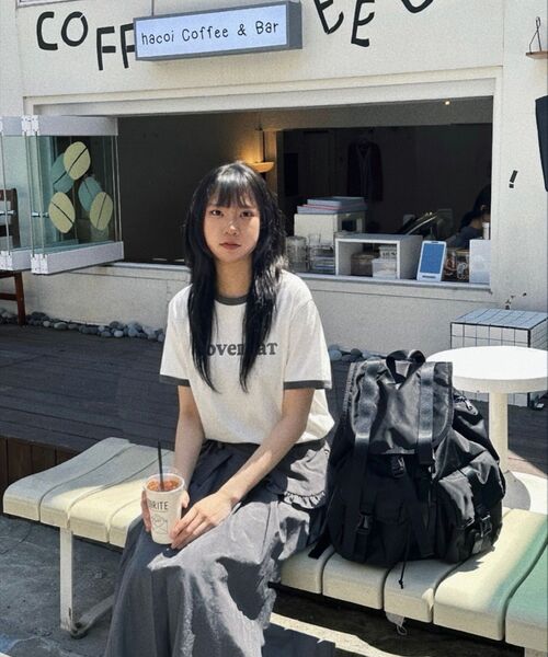 COVERNAT（カバーナット）の「ウィメンズクーパー ロゴ リンガー Tシャツ オフホワイト（Tシャツ/カットソー・レディース・その他・LARGE/WS/WM）」の15枚目の写真