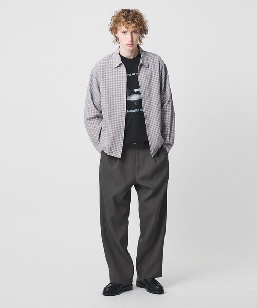 BEAUTY&YOUTH UNITED ARROWS(ビューティーアンドユースユナイテッドアローズ)の「VTG/DBL 1P スラックス NO.9(スラックス・メンズ・ブラック/ダークグレー・L/XL/M/S)」の4枚目の写真