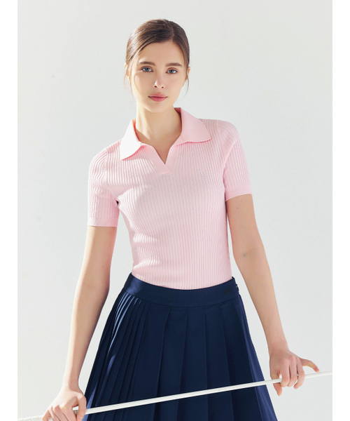 LORDLOAR(ロードロアル)の「スリムリブカラーニット ピンク(ニット/セーター・レディース・その他・SMALL/MEDIUM/LARGE)」の3枚目の写真