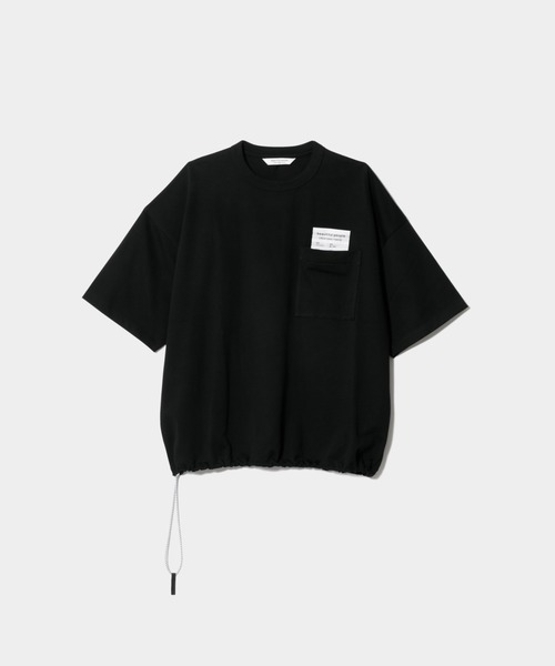 beautiful people(ビューティフルピープル)の「suvin compact jerseybig QOL tag T(Tシャツ/カットソー・レディース・オフホワイト/ブラック・38/40)」の1枚目の写真