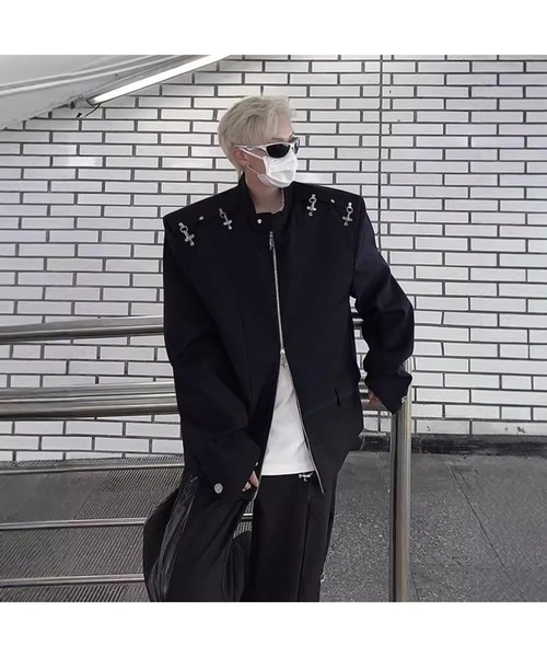 Bling Leads(ブリングリーズ)の「【Bls】 【ZM】【Bling Leads】ショルダーフックJKT(ブルゾン・メンズ・ブラック・MEDIUM)」の1枚目の写真