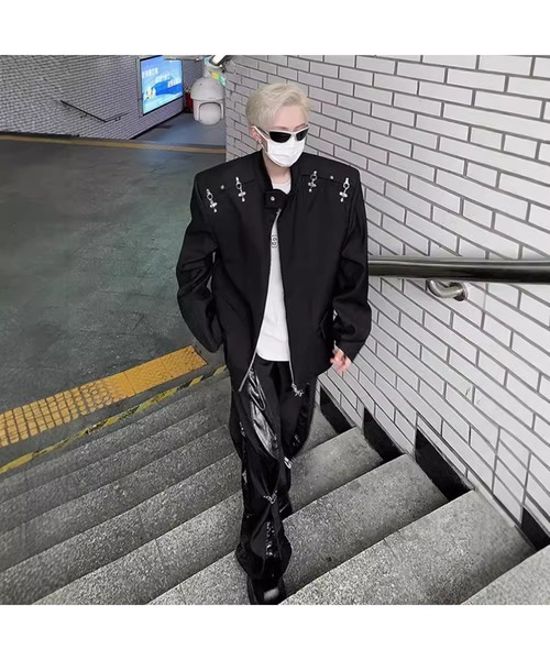 Bling Leads(ブリングリーズ)の「【Bls】 【ZM】【Bling Leads】ショルダーフックJKT(ブルゾン・メンズ・ブラック・MEDIUM)」の2枚目の写真