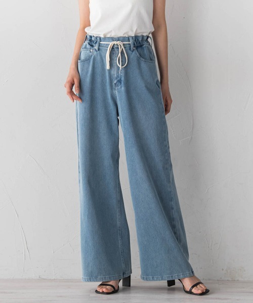 Droite lautreamont（ドロワットロートレアモン）の「ジャージデニムパンツ（デニムパンツ・レディース・ブルー系その他/ブルー・M）」の2枚目の写真