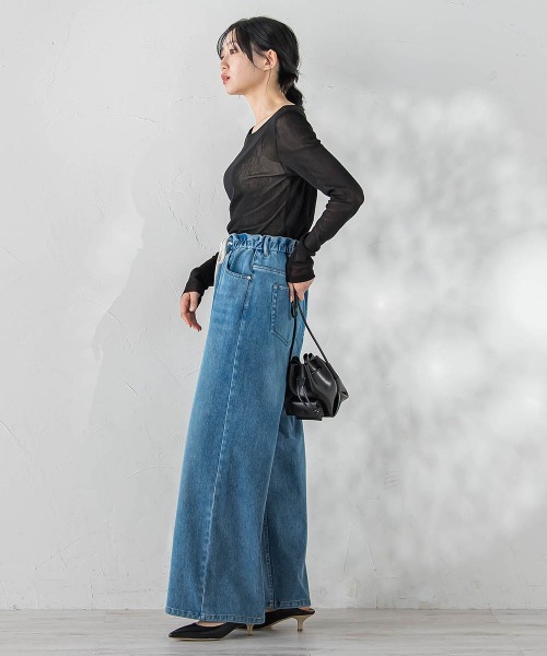 Droite lautreamont（ドロワットロートレアモン）の「ジャージデニムパンツ（デニムパンツ・レディース・ブルー系その他/ブルー・M）」の7枚目の写真