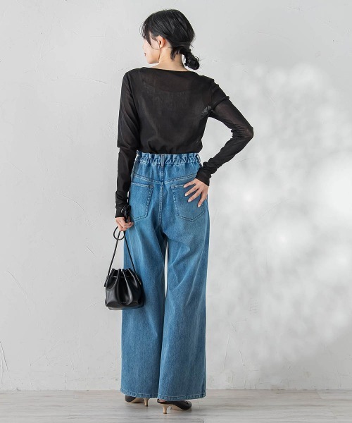 Droite lautreamont（ドロワットロートレアモン）の「ジャージデニムパンツ（デニムパンツ・レディース・ブルー系その他/ブルー・M）」の8枚目の写真