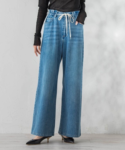 Droite lautreamont（ドロワットロートレアモン）の「ジャージデニムパンツ（デニムパンツ・レディース・ブルー系その他/ブルー・M）」の3枚目の写真