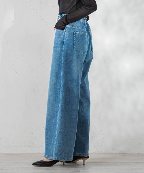 Droite lautreamont（ドロワットロートレアモン）の「ジャージデニムパンツ（デニムパンツ・レディース・ブルー系その他/ブルー・M）」の4枚目の写真