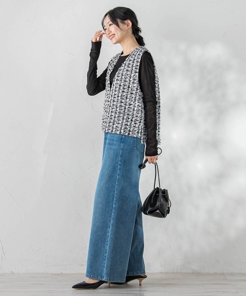 Droite lautreamont（ドロワットロートレアモン）の「ジャージデニムパンツ（デニムパンツ・レディース・ブルー系その他/ブルー・M）」の18枚目の写真