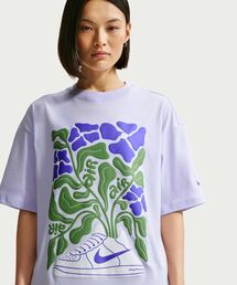 ナイキ スポーツウェア エア フォース 1 ウィメンズ オーバーサイズド ショートスリーブ Tシャツ / Nike Sportswear Air Force 1 Women's Oversized Short-Sleeved T-Shirt IR6973-568 Palest Purple