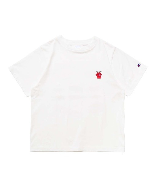 Champion（チャンピオン）の「【別注】チャンピオン  SHORT SLEEVE T-SHIRT 限定コラボ（Tシャツ/カットソー・レディース・チャコールグレー/ホワイト・M/L）」の5枚目の写真