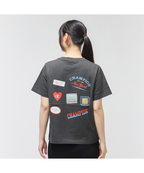 Champion（チャンピオン）の「【別注】チャンピオン  SHORT SLEEVE T-SHIRT 限定コラボ（Tシャツ/カットソー・レディース・チャコールグレー/ホワイト・M/L）」の9枚目の写真