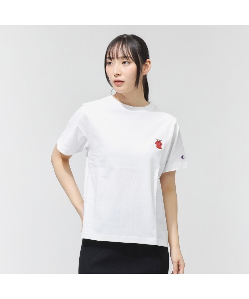 Champion（チャンピオン）の「【別注】チャンピオン  SHORT SLEEVE T-SHIRT 限定コラボ（Tシャツ/カットソー・レディース・チャコールグレー/ホワイト・M/L）」の7枚目の写真