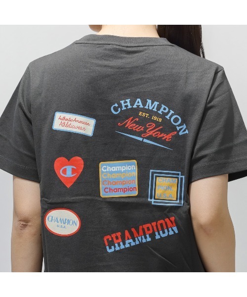 Champion（チャンピオン）の「【別注】チャンピオン  SHORT SLEEVE T-SHIRT 限定コラボ（Tシャツ/カットソー・レディース・チャコールグレー/ホワイト・M/L）」の11枚目の写真