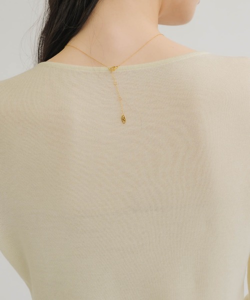 NEUNA(ヌナ)の「【素材にこだわった、上質を手に。】ドレープタイトップス(Tシャツ/カットソー・レディース・アイボリー/ブラック・FREE)」の21枚目の写真