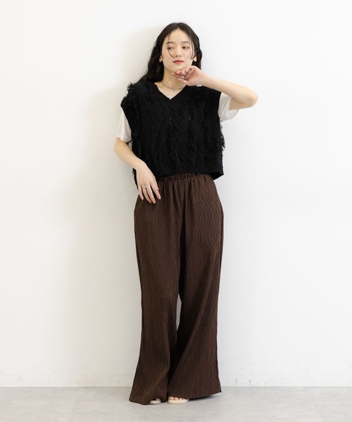 RAGEBLUE(レイジブルー)の「フリンジニットベスト(ベスト・レディース・レッド/ブラック・FREE)」の9枚目の写真