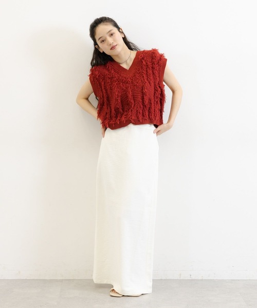 RAGEBLUE(レイジブルー)の「フリンジニットベスト(ベスト・レディース・レッド/ブラック・FREE)」の22枚目の写真