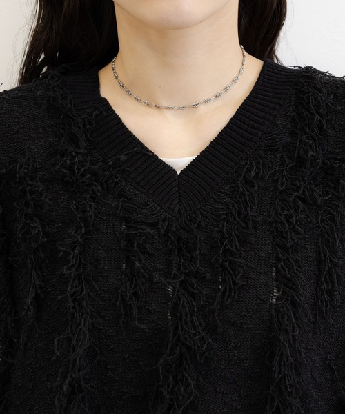 RAGEBLUE(レイジブルー)の「フリンジニットベスト(ベスト・レディース・レッド/ブラック・FREE)」の16枚目の写真