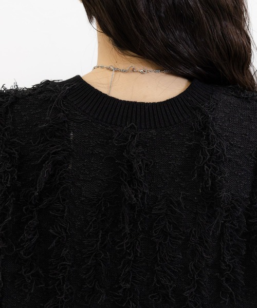 RAGEBLUE(レイジブルー)の「フリンジニットベスト(ベスト・レディース・レッド/ブラック・FREE)」の13枚目の写真