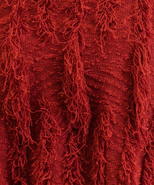 RAGEBLUE(レイジブルー)の「フリンジニットベスト(ベスト・レディース・レッド/ブラック・FREE)」の11枚目の写真