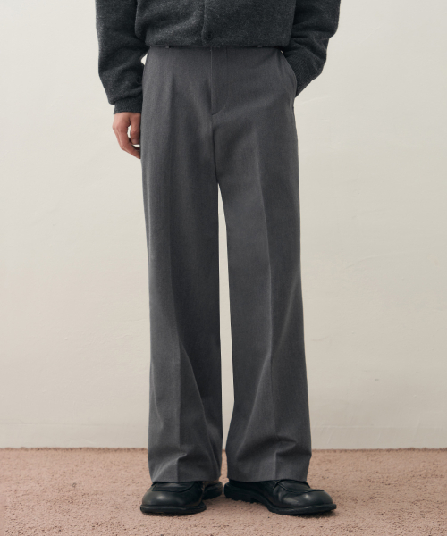 DRAW FIT（ドローフィット）の「起毛バンディングワイドスラックス [ブラッシュグレー]（スラックス・メンズ・その他・L/XL/M）」の2枚目の写真