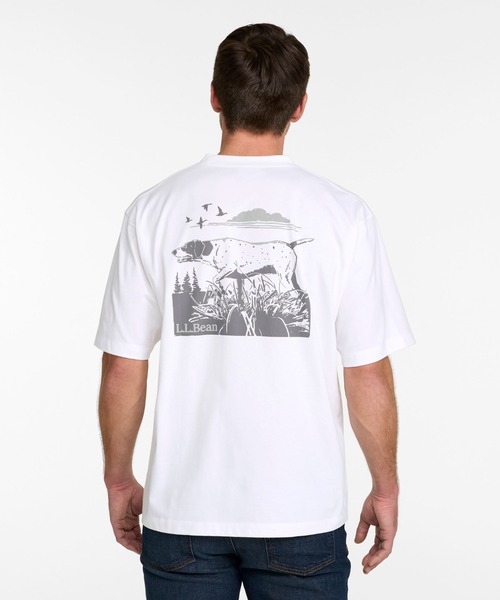 L.L.Bean（エルエルビーン）の「ボクシー・ティ、ポケット付きラベル・グラフィック 米国フィット・レギュラー（Tシャツ/カットソー・メンズ・ベージュ系/ホワイト・X-LARGE/LARGE/MEDIUM/SMALL）」の3枚目の写真