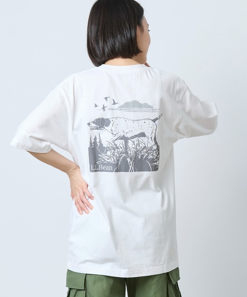 L.L.Bean（エルエルビーン）の「ボクシー・ティ、ポケット付きラベル・グラフィック 米国フィット・レギュラー（Tシャツ/カットソー・メンズ・ベージュ系/ホワイト・X-LARGE/LARGE/MEDIUM/SMALL）」の21枚目の写真