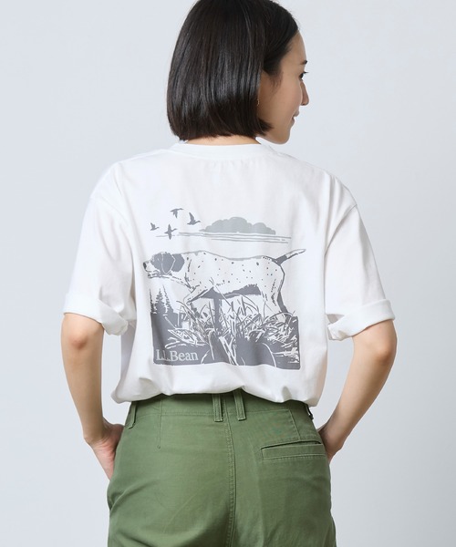 L.L.Bean（エルエルビーン）の「ボクシー・ティ、ポケット付きラベル・グラフィック 米国フィット・レギュラー（Tシャツ/カットソー・メンズ・ベージュ系/ホワイト・X-LARGE/LARGE/MEDIUM/SMALL）」の13枚目の写真