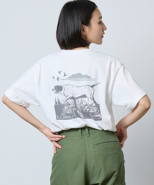 L.L.Bean（エルエルビーン）の「ボクシー・ティ、ポケット付きラベル・グラフィック 米国フィット・レギュラー（Tシャツ/カットソー・メンズ・ベージュ系/ホワイト・X-LARGE/LARGE/MEDIUM/SMALL）」の14枚目の写真