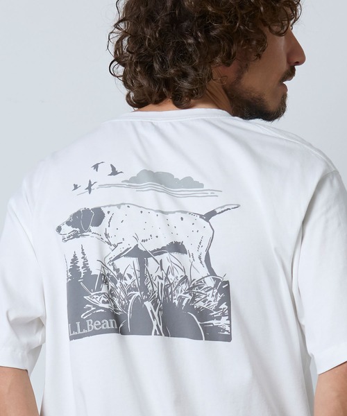 L.L.Bean（エルエルビーン）の「ボクシー・ティ、ポケット付きラベル・グラフィック 米国フィット・レギュラー（Tシャツ/カットソー・メンズ・ベージュ系/ホワイト・X-LARGE/LARGE/MEDIUM/SMALL）」の5枚目の写真