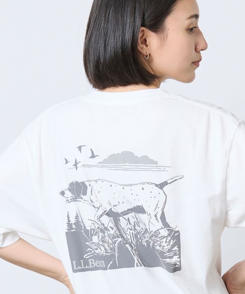 L.L.Bean（エルエルビーン）の「ボクシー・ティ、ポケット付きラベル・グラフィック 米国フィット・レギュラー（Tシャツ/カットソー・メンズ・ベージュ系/ホワイト・X-LARGE/LARGE/MEDIUM/SMALL）」の7枚目の写真