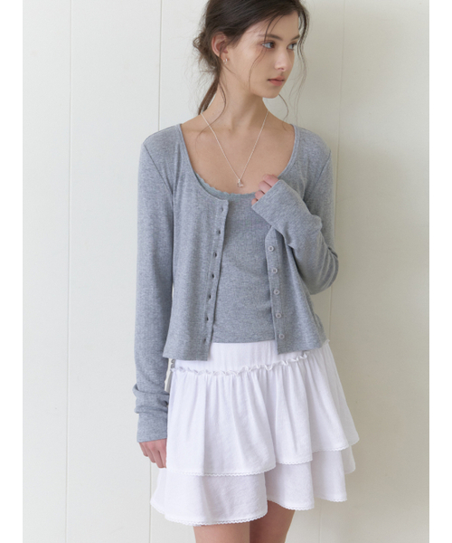 RE_L(リエル)の「Linn cardigan set_2piece (gray)(カーディガン/ボレロ・レディース・その他・FREE)」の6枚目の写真