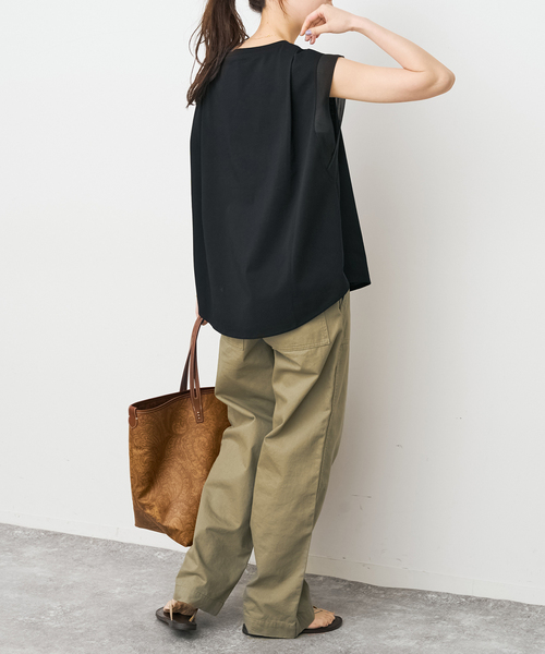 アナイ 23SS オーガンジーニットコンビ プルオーバー カットソー 長袖 38 カットソー|トップス|商品一覧｜ANAYI OFFICIAL ONLINE STORE｜アナイ