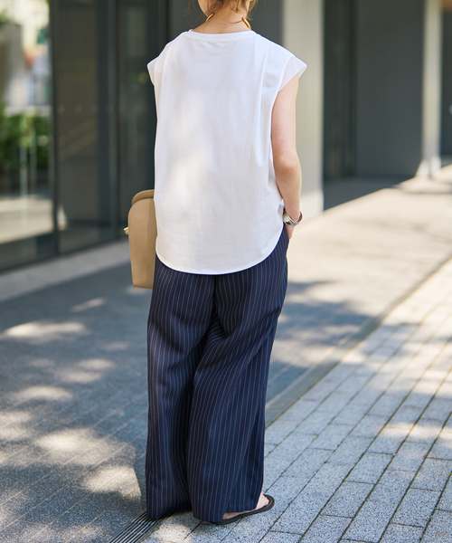 Spick & Span(スピックアンドスパン)の「オーガンジーコンビルーズプルオーバー(Tシャツ/カットソー・レディース・ホワイト系その他/ブラウン/ブラック・FREE)」の20枚目の写真