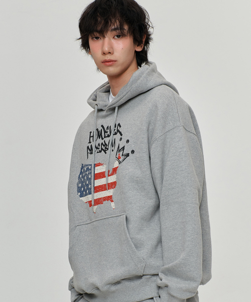 PAPERBOY（ペーパーボーイ）の「USA ヴィンテージフードパーカー-メランジ（パーカー・レディース・その他・MEDIUM/LARGE/X-LARGE）」の3枚目の写真