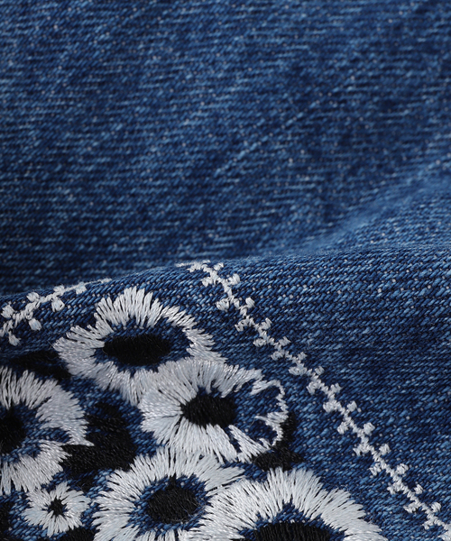 JOURNAL STANDARD（ジャーナルスタンダード）の「NOMARHYTHM / ノーマリズム Bandana Embroidery Denim Pant（デニムパンツ・メンズ・コバルトブルー・SMALL/MEDIUM）」の3枚目の写真