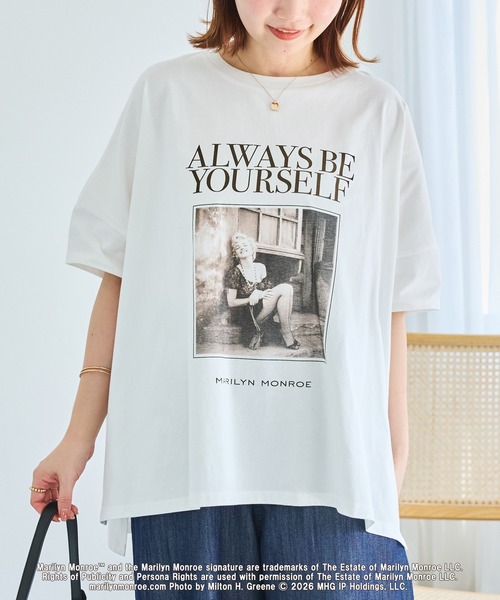 GOOD ROCK SPEED（グッドロックスピード）の「【GOOD ROCK SPEED】Marilyn Monroe ｜マリリン・モンロー｜フォトプリントTシャツ（Tシャツ/カットソー・レディース・オフホワイト/ホワイト・F）」の3枚目の写真