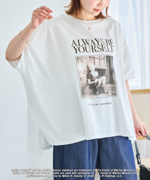 GOOD ROCK SPEED（グッドロックスピード）の「【GOOD ROCK SPEED】Marilyn Monroe ｜マリリン・モンロー｜フォトプリントTシャツ（Tシャツ/カットソー・レディース・オフホワイト/ホワイト・F）」の4枚目の写真