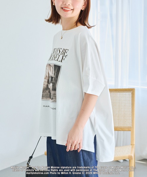 GOOD ROCK SPEED（グッドロックスピード）の「【GOOD ROCK SPEED】Marilyn Monroe ｜マリリン・モンロー｜フォトプリントTシャツ（Tシャツ/カットソー・レディース・オフホワイト/ホワイト・F）」の5枚目の写真