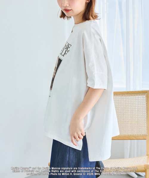 GOOD ROCK SPEED（グッドロックスピード）の「【GOOD ROCK SPEED】Marilyn Monroe ｜マリリン・モンロー｜フォトプリントTシャツ（Tシャツ/カットソー・レディース・オフホワイト/ホワイト・F）」の6枚目の写真