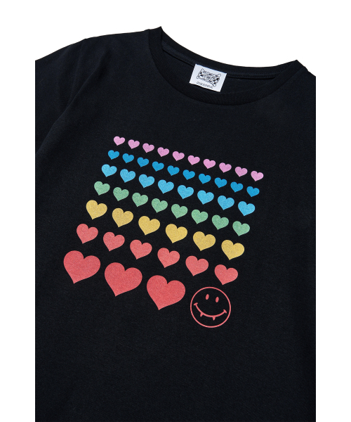 THE SCOT WRECK（ザ スコットレック）の「Rainbow heart（Tシャツ/カットソー・レディース・ブラック・LG/MD）」の3枚目の写真