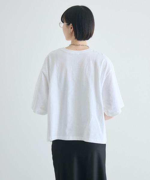 Paradise Picnic(パラダイスピクニック)の「TRANOI. レースワイドTシャツ(Tシャツ/カットソー・レディース・ブラック/ホワイト・FREE)」の8枚目の写真