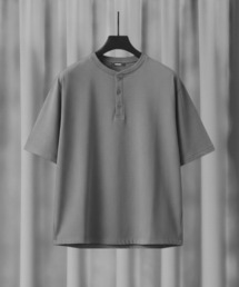 【残りわずか】ALBINI CASHMERE×SEA ISLAND COTTON HENRY TEE　｜最高級コットン/カシミヤ/春服/夏服